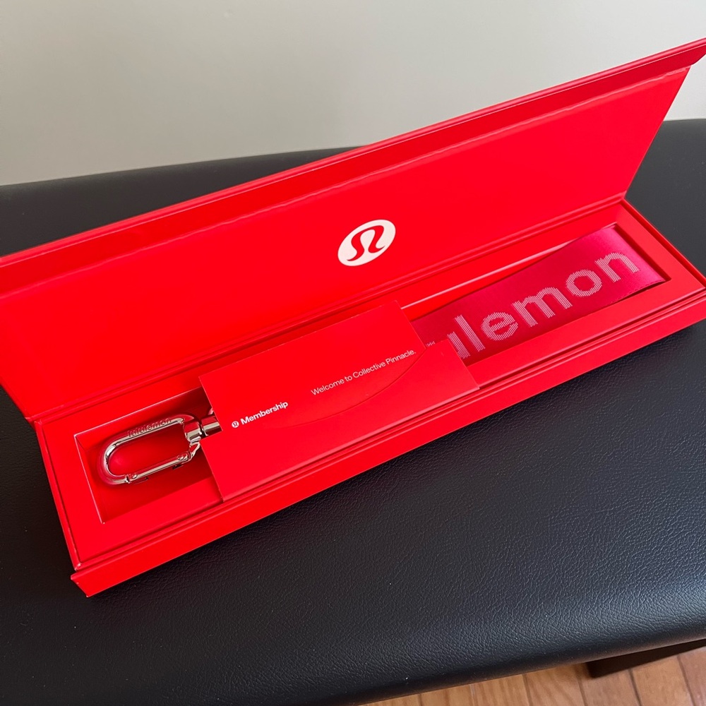 Lululemon Pinnacle Member Exclusive Never Lost Red Keychain